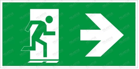 Пиктограмма "Указатель движения к выходу РL P23"